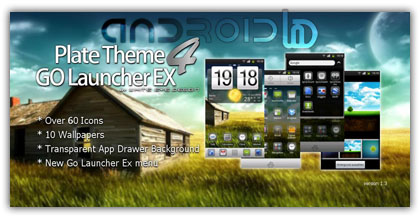 تم زیبای Plate Theme 4 GO Launcher EX v1.3 تم زیبای Plate Theme 4 GO Launcher EX v1.3