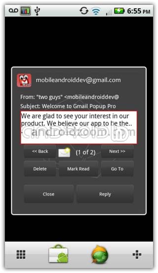 مدیریت جی میل با G-mail Popup v2.7