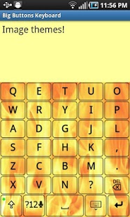 اسکرینشات 1 از محیط برنامه Big Buttons Keyboard Deluxe v4.0.5 برای اندروید