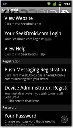 نرم افزار پیدا کردن گوشی سرقت شده SeekDroid v1.7.4