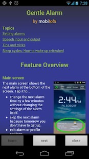 اسکرینشات 2 از محیط برنامه Gentle Alarm v3.9.4 برای اندروید