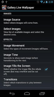 اسکرینشات 4 از محیط برنامه Gallery Live Wallpaper v2.21 برای اندروید