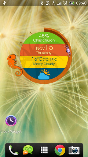 اسکرینشات 2 از محیط برنامه Beautiful Clock Widget Pro v1.7 برای اندروید