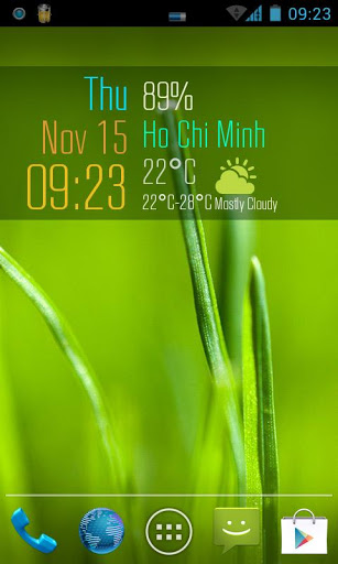 اسکرینشات 3 از محیط برنامه Beautiful Clock Widget Pro v1.7 برای اندروید