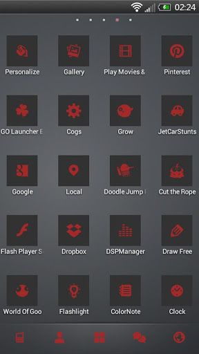 تصویر محیط Holo Red S Theme Go/Nova/Apex v1.9 تصویر محیط Holo Red S Theme Go/Nova/Apex v1.9