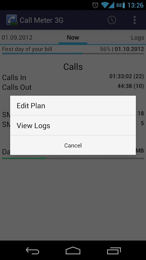 اسکرینشات 3 از محیط برنامه Call Meter 3G: THE monitor app v3.11.9.1 برای اندروید