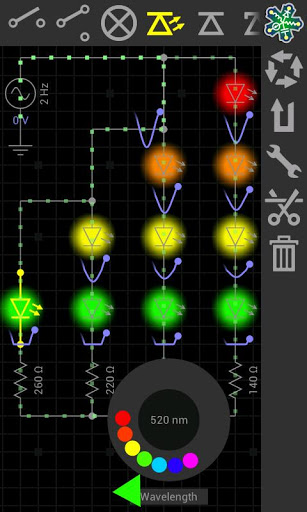 اسکرینشات 3 از محیط برنامه EveryCircuit v1.17 برای اندروید