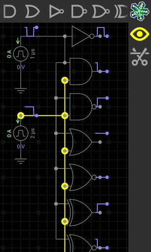 اسکرینشات 1 از محیط برنامه EveryCircuit v1.17 برای اندروید