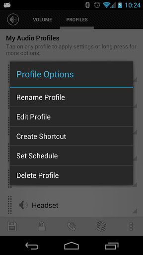 اسکرینشات 2 از محیط برنامه AudioManager Pro v4.1.1 برای اندروید