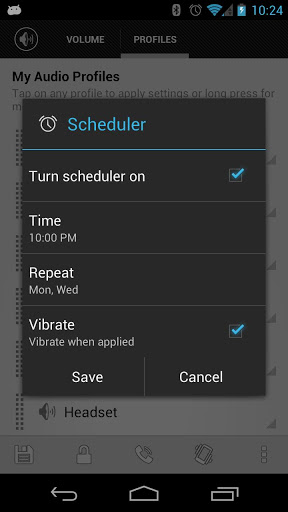 اسکرینشات 1 از محیط برنامه AudioManager Pro v4.1.1 برای اندروید