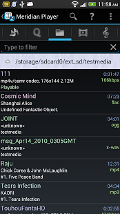 اسکرینشات 3 از محیط برنامه Meridian Player Pro v4.0.14 برای اندروید
