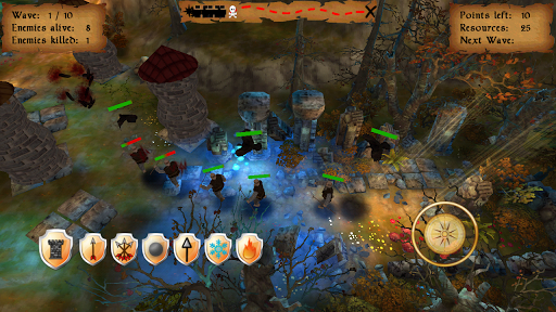 اسکرینشات 1 از محیط برنامه Tower Defense 3D – Fantasy! v1.0 برای اندروید
