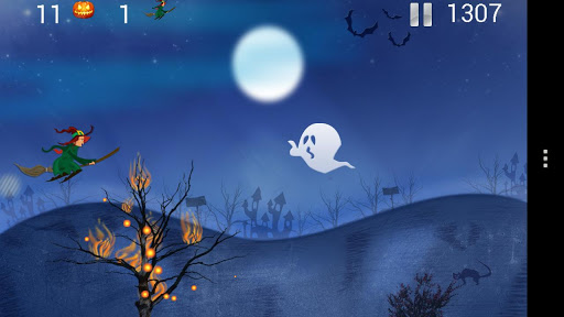 اسکرینشات 1 از محیط برنامه Witch & Pumpkin v1.0 برای اندروید