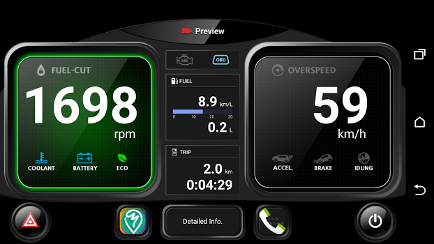 اسکرینشات 6 از محیط برنامه CaroO Pro (Dashcam & OBD) v3.2.0 برای اندروید