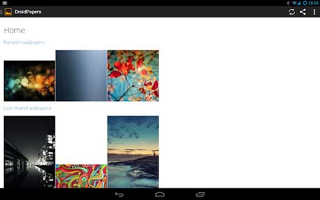 اسکرینشات 2 از محیط برنامه DroidPapers v3.7.1 برای اندروید