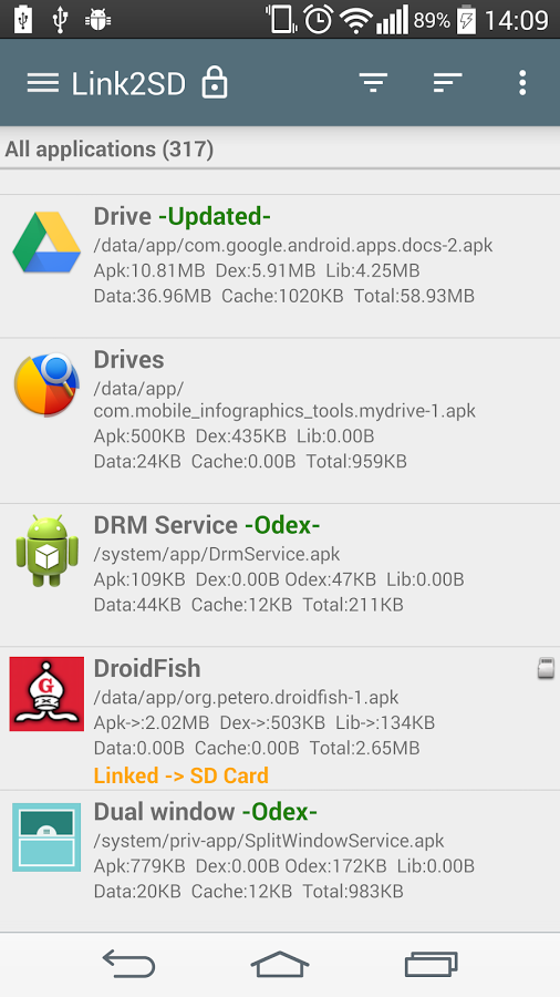 تصویر محیط Link2SD Plus v4.0.11 تصویر محیط Link2SD Plus v4.0.11