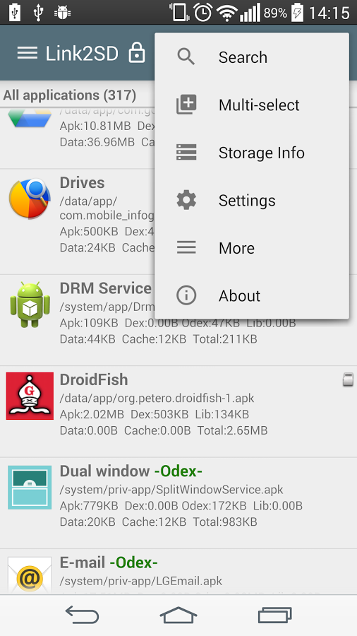 تصویر محیط Link2SD Plus v4.0.11 تصویر محیط Link2SD Plus v4.0.11