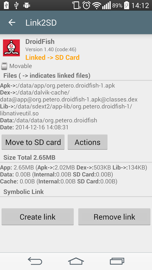 تصویر محیط Link2SD Plus v4.0.11 تصویر محیط Link2SD Plus v4.0.11