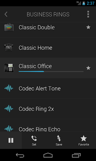 اسکرینشات 5 از محیط برنامه Ringtones Complete v4.3 برای اندروید