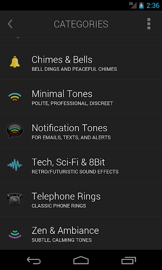 اسکرینشات 4 از محیط برنامه Ringtones Complete v4.3 برای اندروید