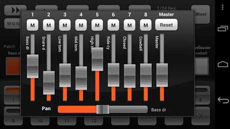 اسکرینشات 1 از محیط برنامه Electrum Drum Machine/Sampler v4.7.6 برای اندروید