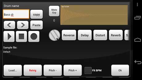 اسکرینشات 3 از محیط برنامه Electrum Drum Machine/Sampler v4.7.6 برای اندروید