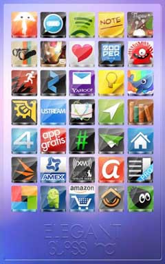 اسکرینشات 3 از محیط برنامه Elegant Glass HD APEX/NOVA/GO v2.0 برای اندروید