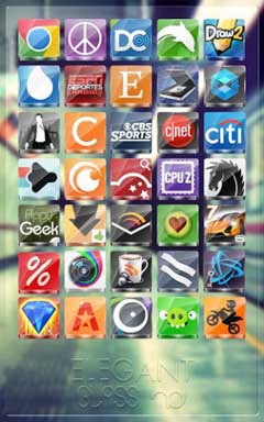 اسکرینشات 2 از محیط برنامه Elegant Glass HD APEX/NOVA/GO v2.0 برای اندروید