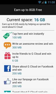 اسکرینشات 2 از محیط برنامه G Cloud Backup FULL v3.4.0 برای اندروید