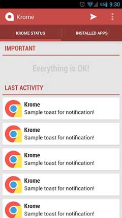 اسکرینشات 1 از محیط برنامه Krome v2.2 برای اندروید