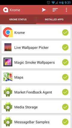 اسکرینشات 3 از محیط برنامه Krome v2.2 برای اندروید