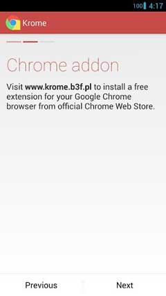 اسکرینشات 2 از محیط برنامه Krome v2.2 برای اندروید