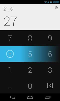 اسکرینشات 3 از محیط برنامه Swipe Calculator FREE v1.0 برای اندروید