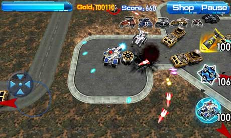 اسکرینشات 1 از محیط برنامه Blast Tank 3D v1.0 برای اندروید