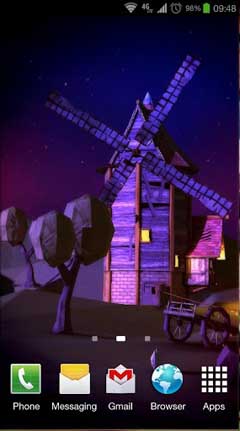 اسکرینشات 3 از محیط برنامه Paper Windmills 3D Pro lwp v1.0 برای اندروید