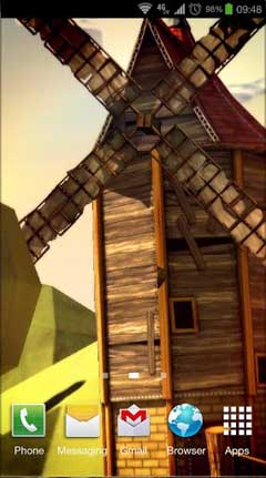 اسکرینشات 1 از محیط برنامه Paper Windmills 3D Pro lwp v1.0 برای اندروید