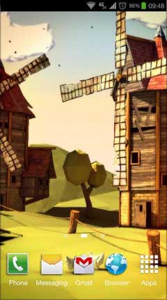 اسکرینشات 2 از محیط برنامه Paper Windmills 3D Pro lwp v1.0 برای اندروید