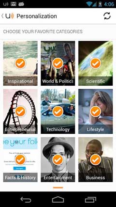 اسکرینشات 1 از محیط برنامه Umano: News Read to You v3.1.2 برای اندروید
