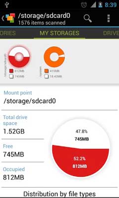 اسکرینشات 3 از محیط برنامه My Device Storage Analyzer Pro v1.43.4 برای اندروید