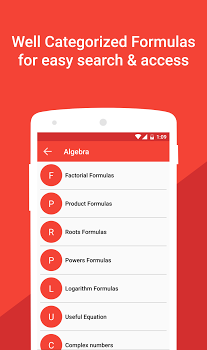 اسکرینشات 1 از Maths Formulas with Calculator v1.0.30