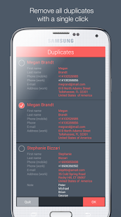 اسکرینشات 3 از محیط برنامه Contacts Optimizer v6.0 برای اندروید