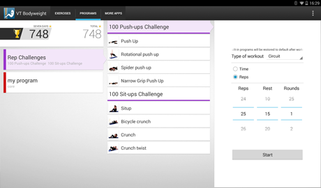 تصویر محیط Virtual Trainer Bodyweight v1.3.6 تصویر محیط Virtual Trainer Bodyweight v1.3.6