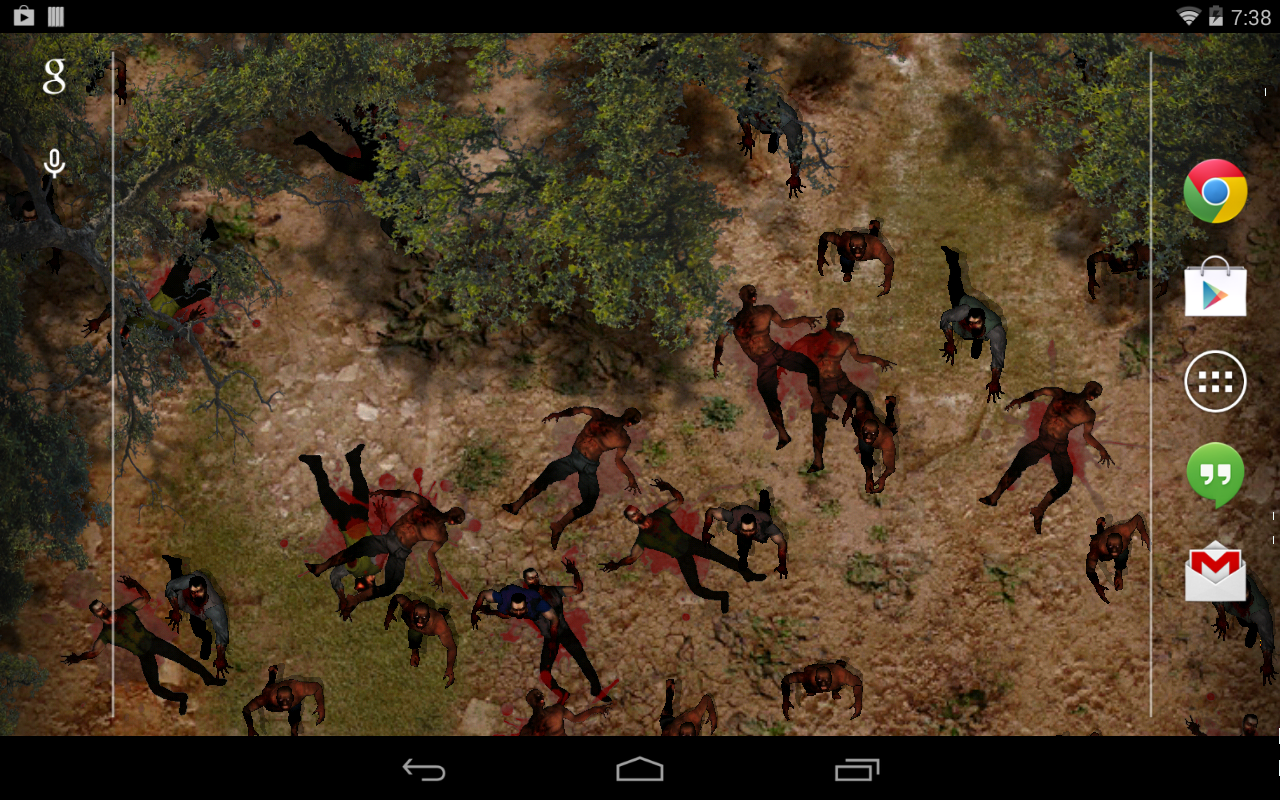 اسکرینشات 2 از محیط برنامه Zombie Horde Live Wallpaper 1.0 برای اندروید