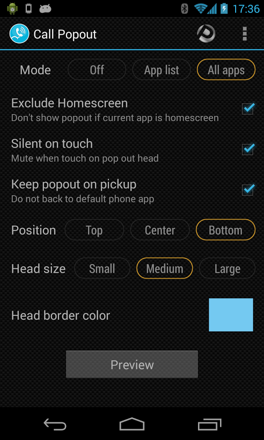 تصویر محیط Call PopOut Premium v1.9.140310 تصویر محیط Call PopOut Premium v1.9.140310