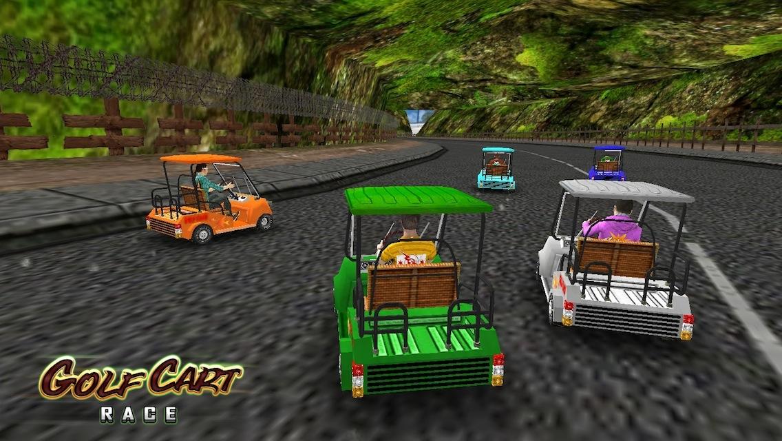 اسکرینشات 2 از محیط برنامه Golf Cart Race v1.0 برای اندروید