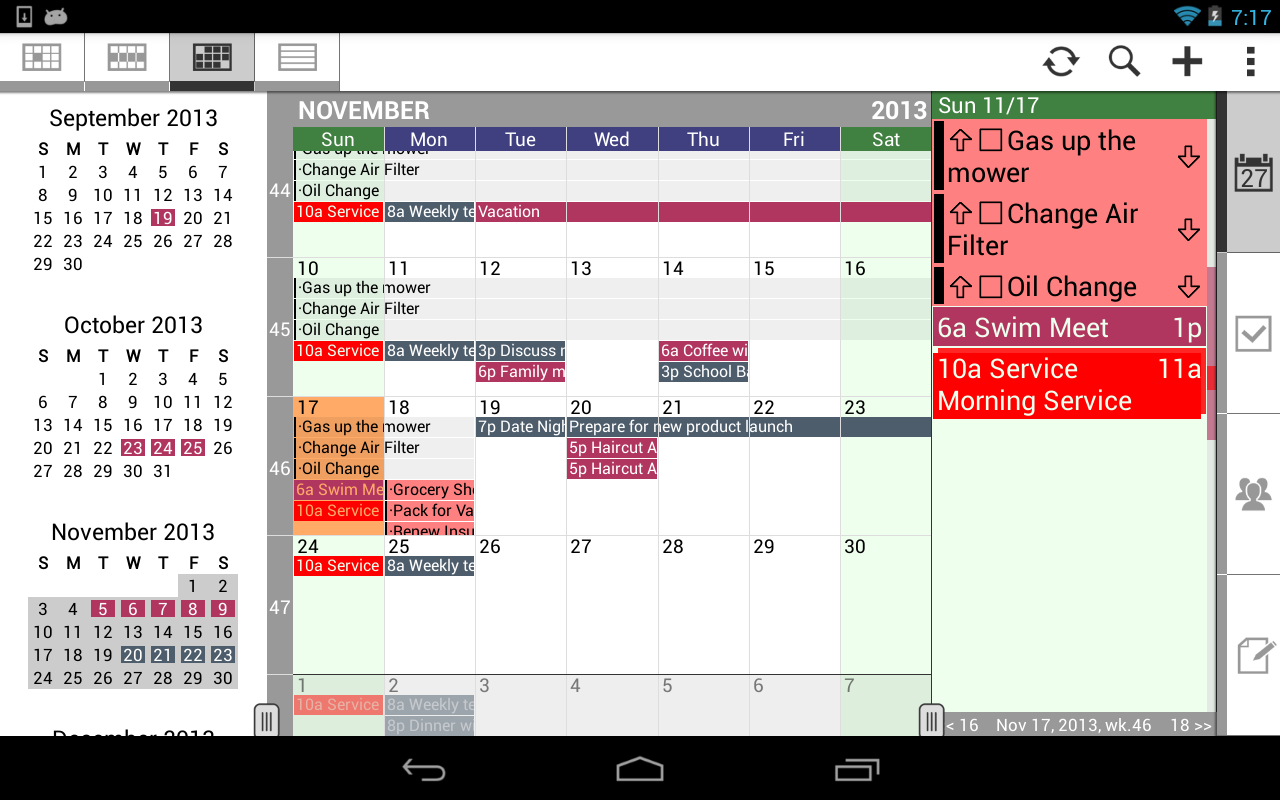 اسکرینشات 3 از محیط برنامه Pocket Informant 3 v3.35.20246 برای اندروید