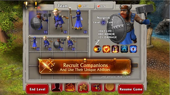 اسکرینشات 1 از محیط برنامه Mage And Minions v1.0.91 برای اندروید