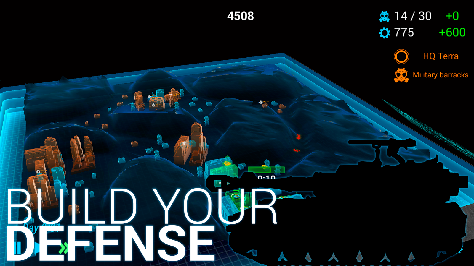 اسکرینشات 1 از محیط برنامه Zombie City Defense v1.0.0 برای اندروید