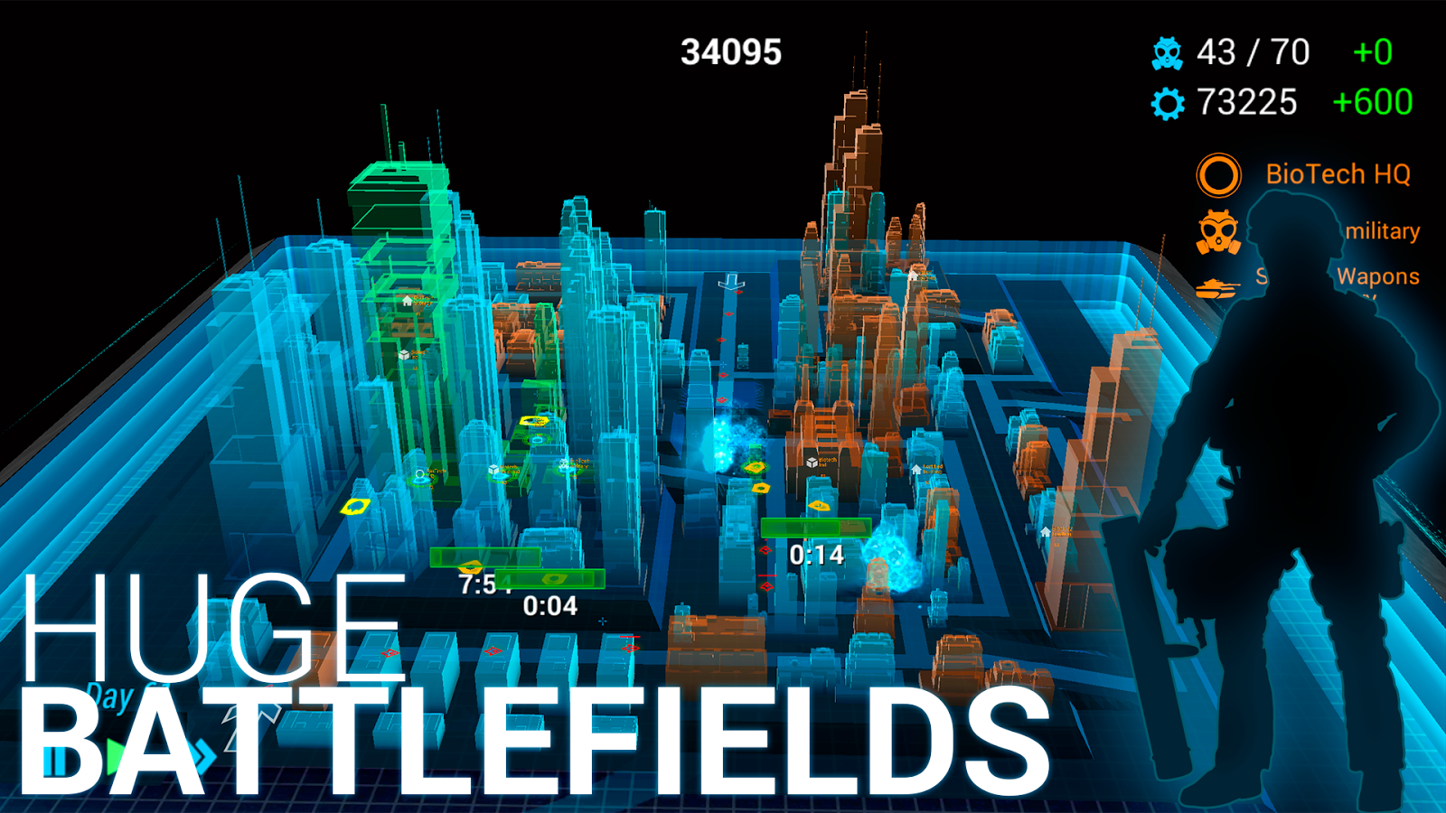 اسکرینشات 2 از محیط برنامه Zombie City Defense v1.0.0 برای اندروید