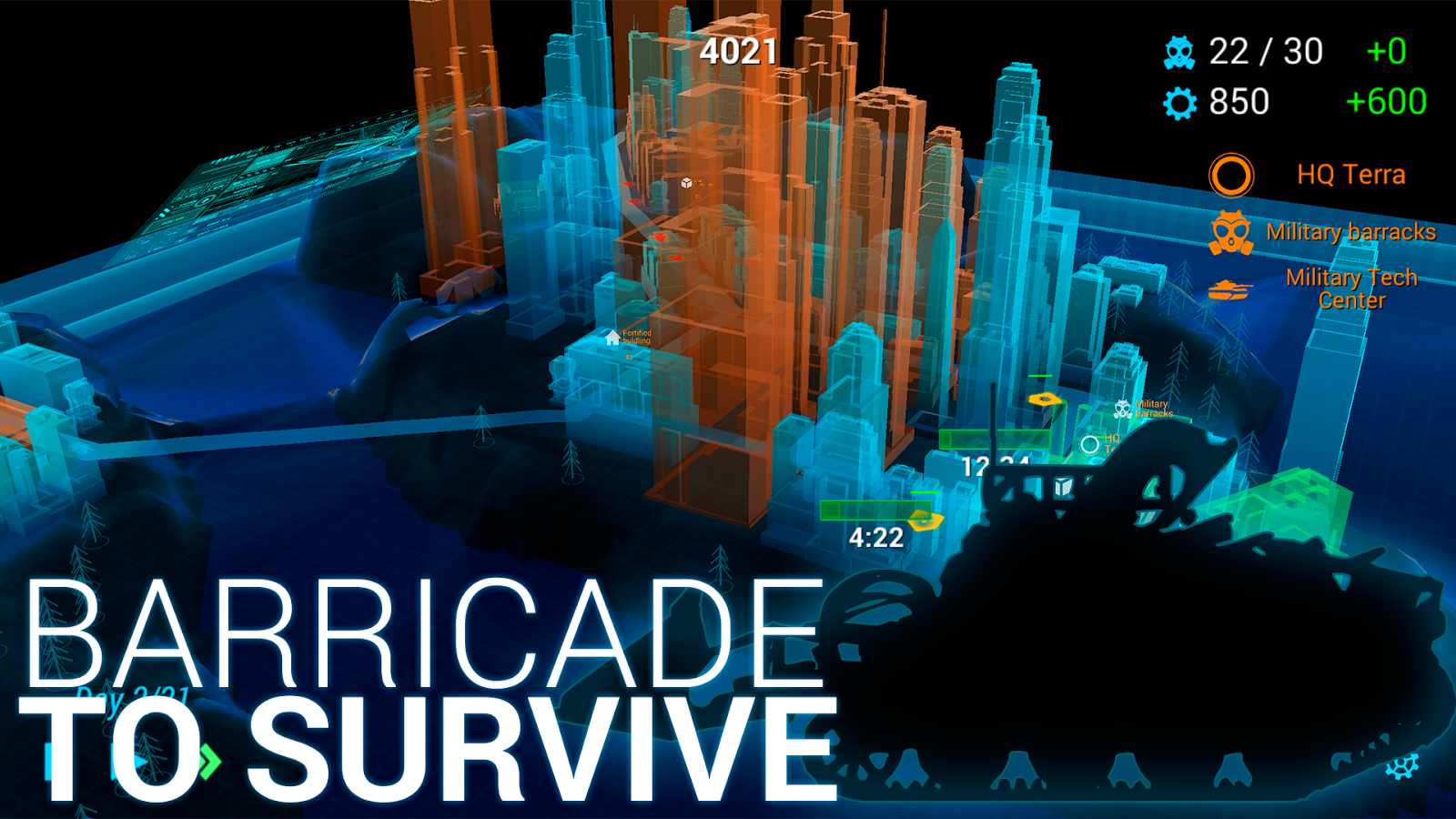 اسکرینشات 5 از محیط برنامه Zombie City Defense v1.0.0 برای اندروید